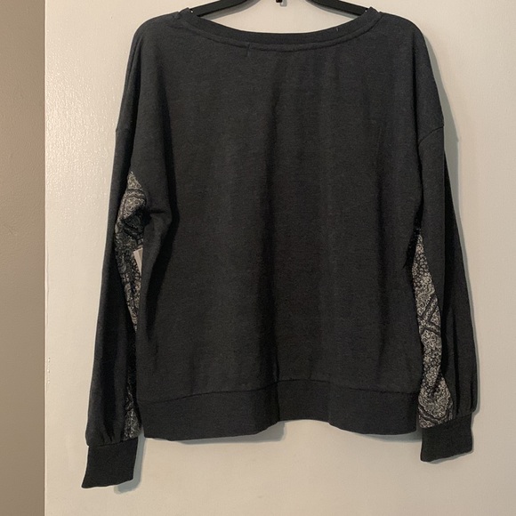 Chloe and Jasmine- Sweat Shirt- Charcoal Grey and White- Size Large - Picture 6 of 6